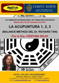 ACUPUNTURA 1, 2, 3. SEGUNDA PARTE: "EQUILIBRIO GLOBAL" DEL DR. RICHARD TAN POR LA DRA. CRISTINA ROJO